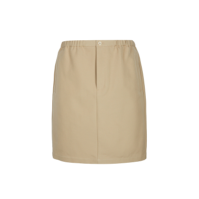 LESS进口全棉简约短款直筒半裙