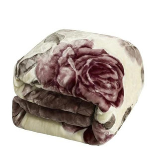 恒源祥集团拉舍尔毛毯双层加厚冬季陪嫁双面法兰绒结婚庆彩羊毯子