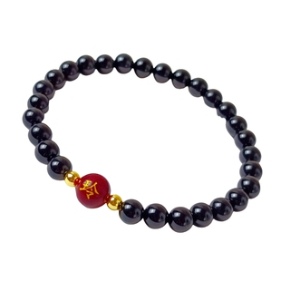 定制朱砂可刻字名字手链黑曜石情侣串珠手绳学生闺蜜男女礼物编织