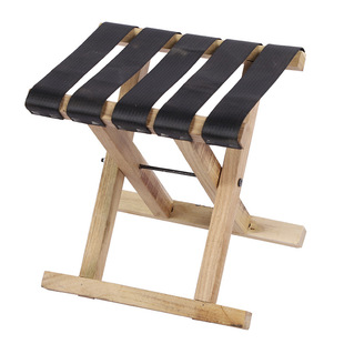 酷云槐木牢固结实钓鱼折叠凳子户外桌椅马扎凳家用学生宿舍小板凳