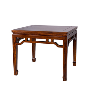 新中式纯实木乌金木餐桌餐椅方桌八仙桌圆桌家用可靠墙原木正方形