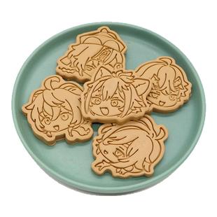 原神Q版凯亚艾尔海森周边饼干模具纳西妲cyno玖灵3D烘焙印花工具