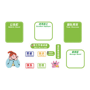 公司能量补给站糖果文化办公室茶水间布置墙面装饰企业背景纸心情