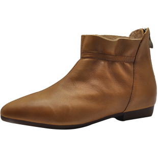 Artmu阿木原创早秋靴子女春秋单靴真皮尖头短靴女2025新款秋季