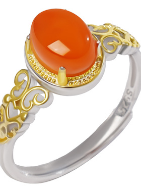 宫里上新天然南红玛瑙戒指