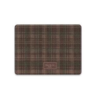 崇言棕色格纹硬质鼠标垫小号便携办公笔记本电脑垫女鼠标桌垫