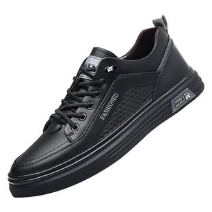 休闲鞋男士皮鞋男款真皮运动板鞋低帮平底鞋百搭春季学生鞋子男鞋