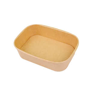 加厚一次性牛皮纸打包盒方形餐盒带盖户外野餐水果盒可微波炉家用