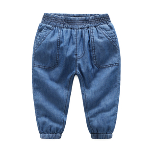 儿童薄款牛仔裤长裤 春夏新款童装 宝宝男童防蚊裤子柔软裤子