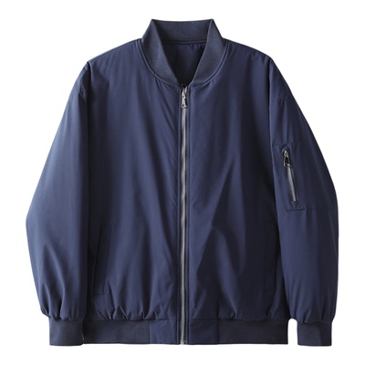 LUUD 美式复古内里夹棉飞行员夹克外套男冬季加厚保暖棒球服棉衣