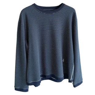 小海马卫衣~条纹海马刺绣卫衣韩系宽松蓝白条绒衫2025秋季新款女