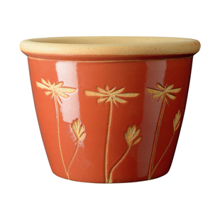 deroma帝罗马彩釉陶瓷陶土花盆热带风北欧典雅复古客厅阳台装饰