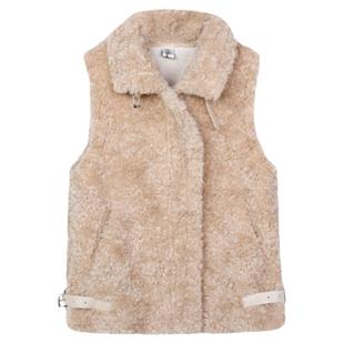 羊羔毛马甲女2025秋冬新款加厚皮毛一体坎肩颗粒羊羔绒马夹外套潮