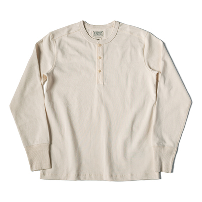 恶犬bronson纯棉亨利领重磅素T恤