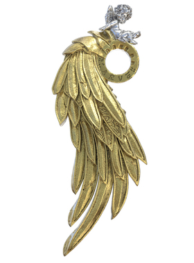 刻骨情侣快递刀天使之翼黄铜吊坠