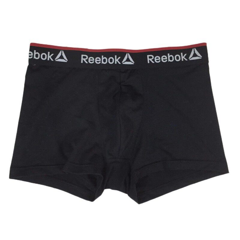 reebok锐步弹力莱卡棉男士短款平角内裤防磨抗菌舒适品牌四角底裤