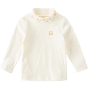 戴维贝拉女童打底衫儿童长袖T恤女宝宝高领内搭女孩打底衣秋衣女