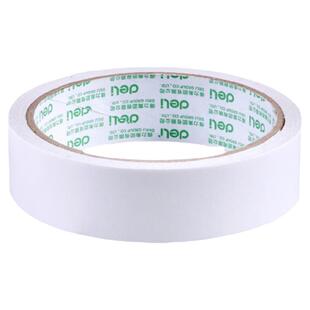 得力双面胶学生用高粘度薄款手工棉纸两面强力透明不留痕宽胶带布