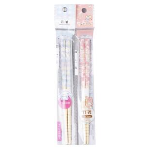 日本三丽鸥玉桂狗美乐蒂防滑儿童吃饭筷学生可爱少女心粉色木筷子