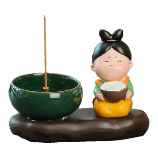 创意个性唐仕女檀香插香器香道香薰炉小摆件茶宠客厅书房装饰香炉