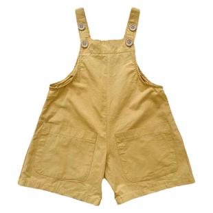 好质量洋气~韩国有腔调儿童背带裤夏装男女宝宝薄软短裤连体裤子