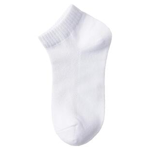儿童袜子夏季薄款中大童棉袜网眼透气学生运动黑白色男童女童短袜