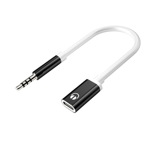 Typec耳机转换器3.5mm公对母扁口插孔转接头圆头适用OPPO笔记本电脑vivo平板一加真我ipod苹果MP34手机耳机线