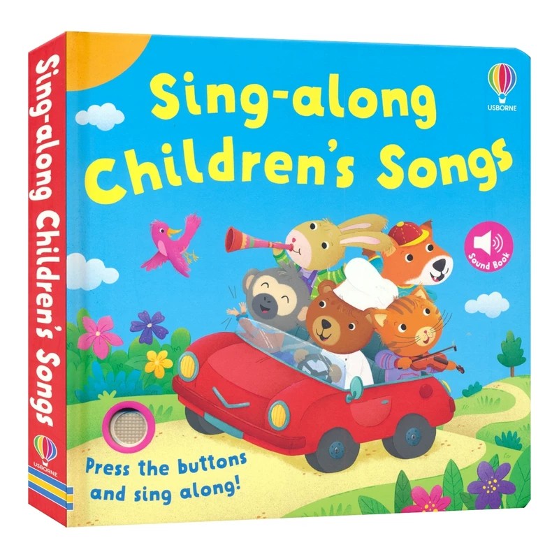 Usborne Sing-Along Children's Songs 宝宝儿歌发声书 幼儿英语启蒙 经典童谣纸板书 英语磨耳朵早教绘本 英文原版进口图书