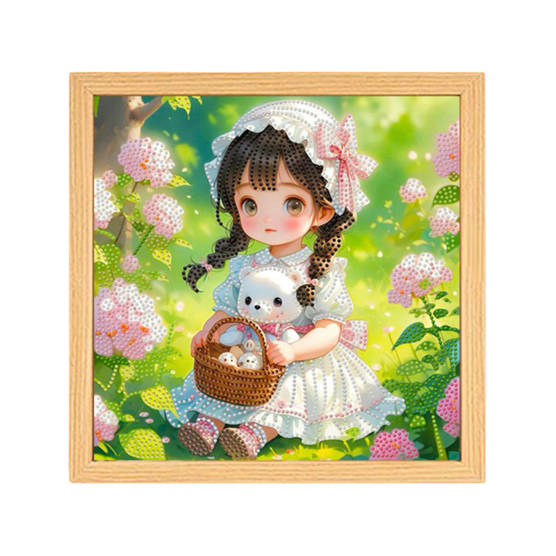 妙嘟新款可爱女孩卡通钻石画
