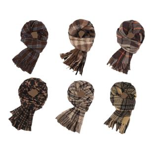 美拉德风格子围巾女生高级感冬天仿羊绒保暖围脖时尚加厚男款披肩