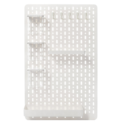 洞洞板置物板大全免打孔浴室卫生间洗漱台玻璃墙壁挂收纳置物