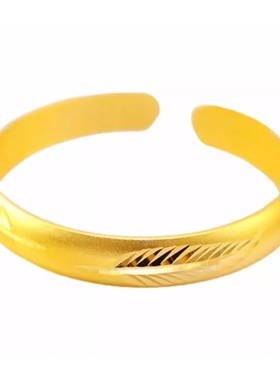 古法心经沙金手镯女仿真黄金色