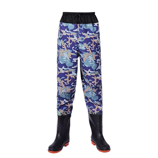 下水裤半身防水衣雨裤带雨鞋抓鱼全身男女连体超轻水裤下海防水裤