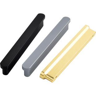 柜门拉手大全橱柜衣柜门厨柜抽屉手把实心铝合金把手T型条形加长