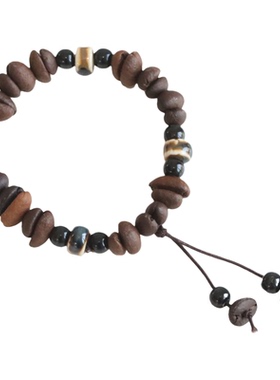 男士木质天然石手串简约风