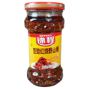 锦程豆豉红烧野山椒2瓶平江特产湖南拌饭辣椒酱超辣特辣王下饭酱