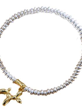 纯银手链气球狗手串925纯银时尚