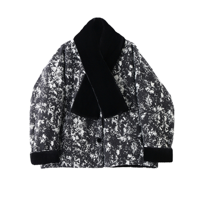 新中式国风提花羽绒服女