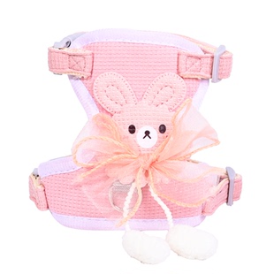 猫咪牵引绳猫绳防挣脱不勒脖遛猫外出狗狗宠物兔工字胸背溜小猫绳