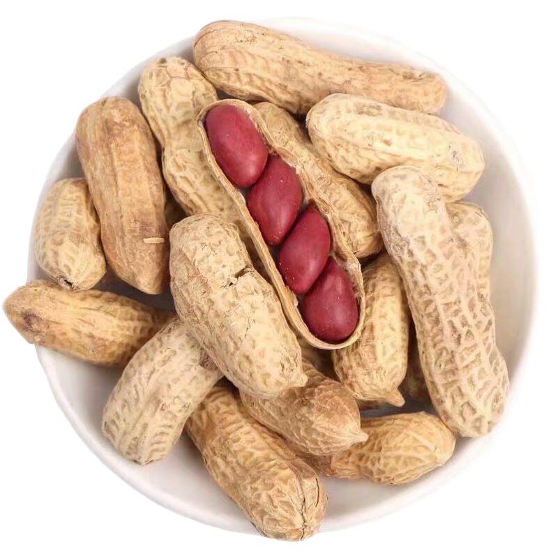 红皮花生新货带壳四粒红衣原味炒