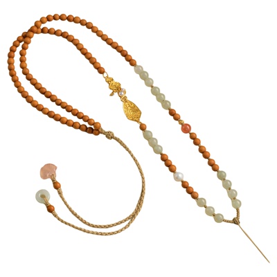 新中式项链原创橄榄核算盘珠链