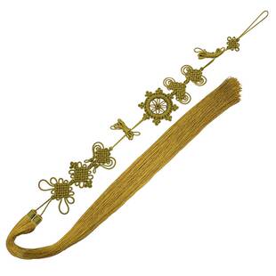 DIY手工佛珠燕尾主法穗子中国结法师背云佛流苏法轮结方丈结7节分