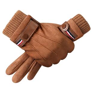 啄木鸟手套男冬季户外保暖加绒加厚骑行电动车防风防寒可触屏手套