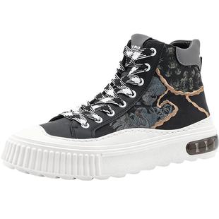 马克华菲男鞋冬季加绒棉鞋高帮板鞋休闲运动鞋男士增高aj鞋子男款