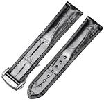 十瑞表带男适用于欧米茄表带真皮男蝶飞海马超霸鳄鱼皮手表带20mm