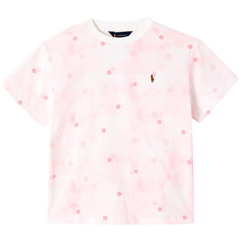 童装洋气短袖女童透气印花新品