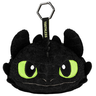 环球影城正版驯龙高手无牙仔零钱包毛绒耳机包学生证件收纳包卡包