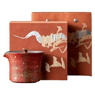 闽瓷陶艺满山红洒金手抓壶仿古泡茶壶老岩泥家用茶具单壶过滤复古