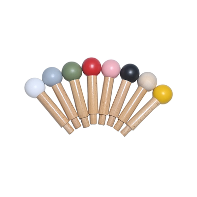 实木洞洞板收纳配件10mm12mm彩色火柴棍装饰挂件圆孔胡桃木色