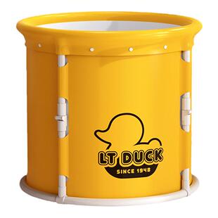 LT duck小黄鸭免安装婴儿恒温成人泡澡淋浴沐浴桶折叠宝宝游泳桶